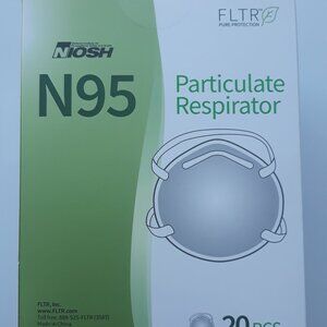 Pack of 20 FLTR NIOSH Certified N95 Respirator Face Mask